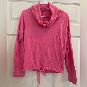 COLUMBIA Pink Cowl Neck Long Sleeve Top